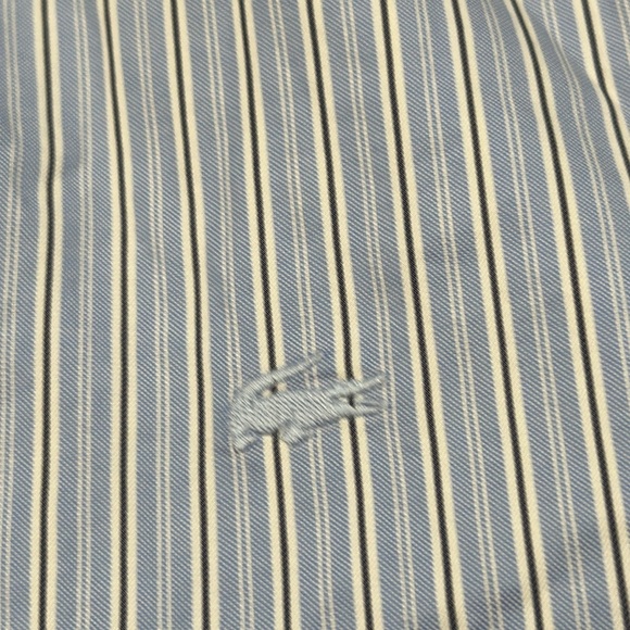 Lacoste Striped Button Up Dress Shirt - Picture 3 of 8